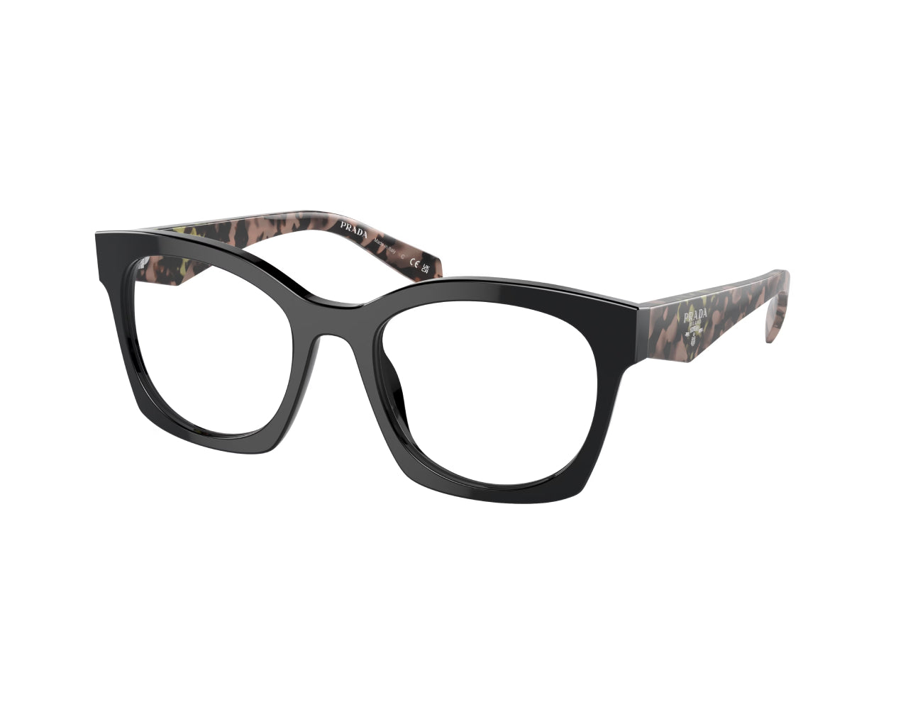 Prada: 0PR A05V 13P1O1 Black/Clear demo lens