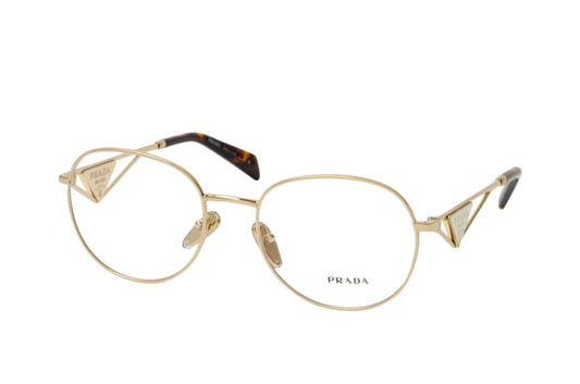Prada: 0PR A50V ZVN1O1 Pale Gold/Clear demo lens