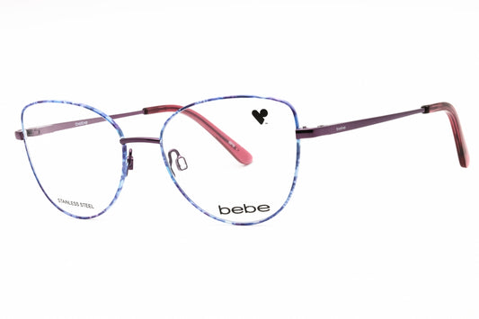 Bebe: BB5207 501 PLUM FLORAL/Clear Demo Lens