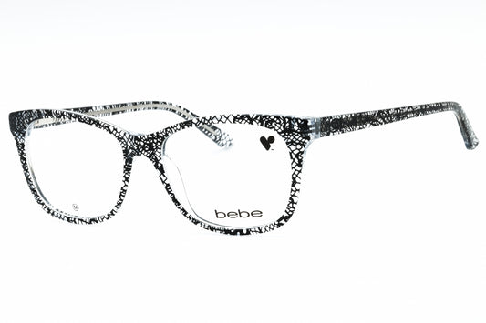 Bebe: BB5213 11 JET LACE/Clear Demo Lens