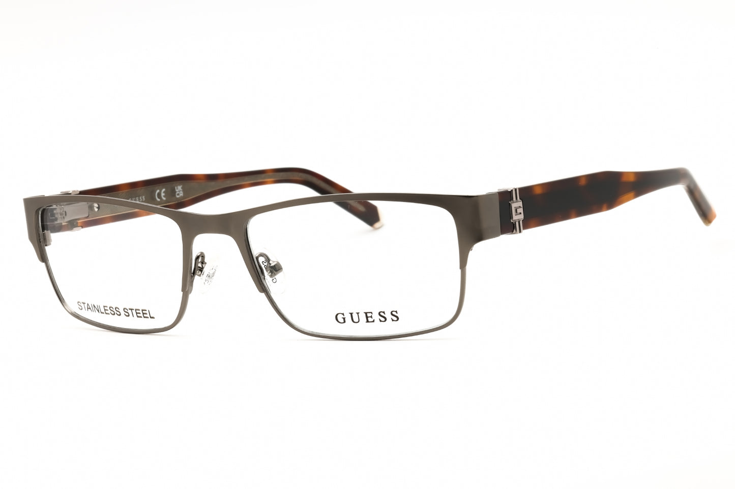Guess: GU50082 009 matte gunmetal/clear demo lens