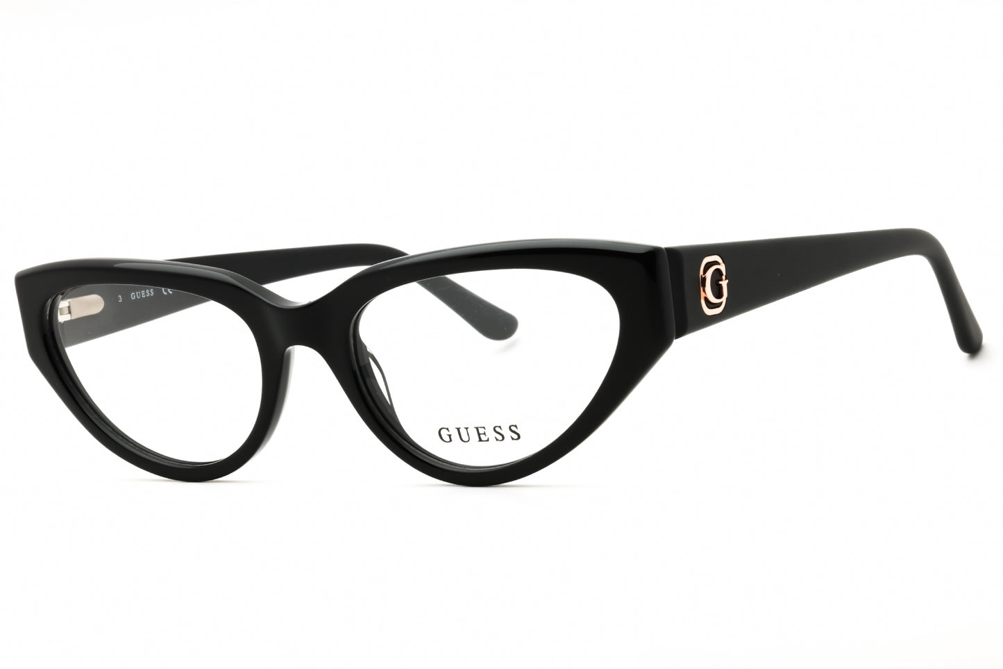 Guess: GU50113 001 shiny black/clear demo lens