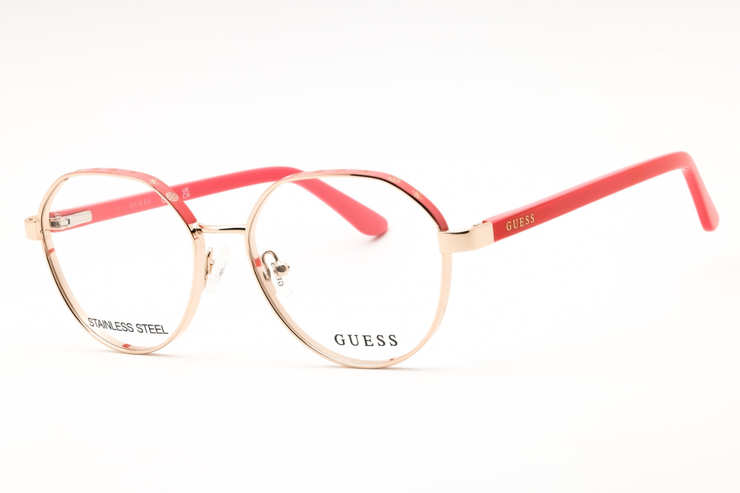 Guess: GU50124 074 pink /other/clear demo lens